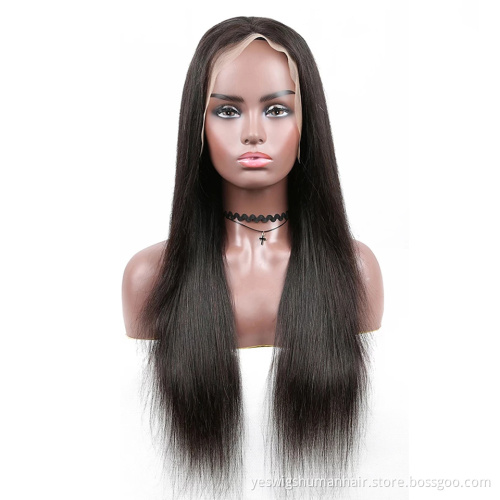 Popular New Brazilian Virgin Hair Natural Black Straight 13X6 Lace Frontal Wig Human Hair Frontal Lace Wigs For Black Women Wig